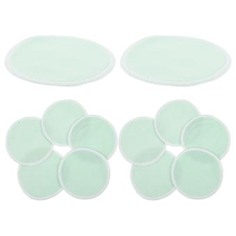 Bamboo Fiber Makeup Remover Pads for 12Pcs Green Set