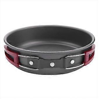 Poêle de camping portable antiadhésive pour la cuisine en plein air, idéale pour les pique-niques et la randonnée.