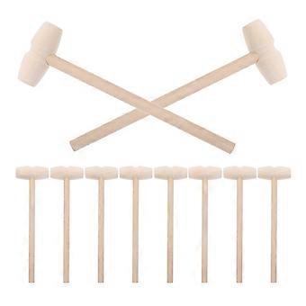 Wooden Mallet Toy Small Hammer for Kids Use 10Pcs Mini Wood Hammers