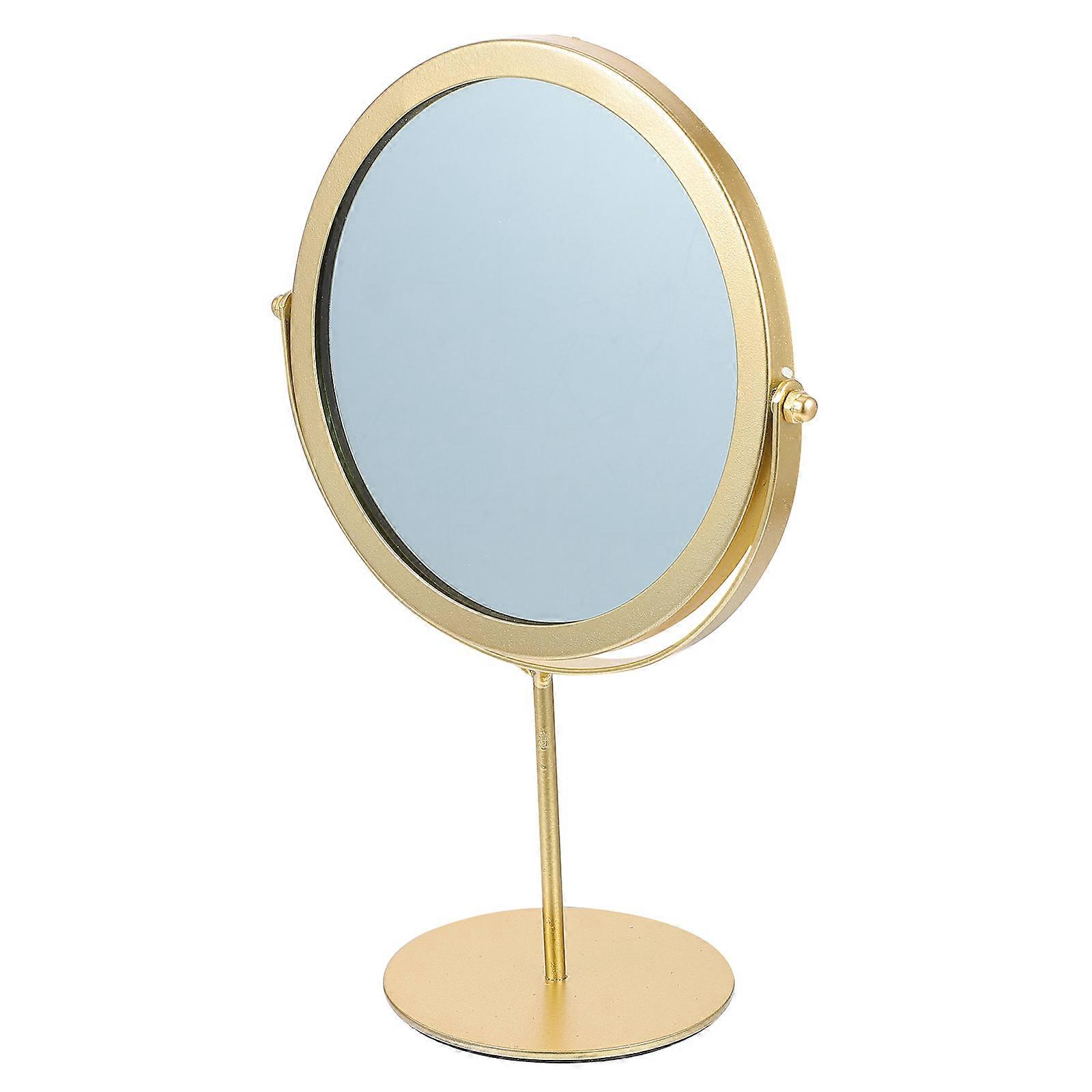 Metal Desktop Makeup Mirror with Rotating Function Dressing Table Vanity Mirror