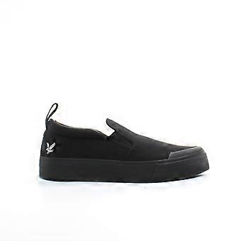 Duncan Black Textile Slip On Mens Plimsolls FW1204 Z291