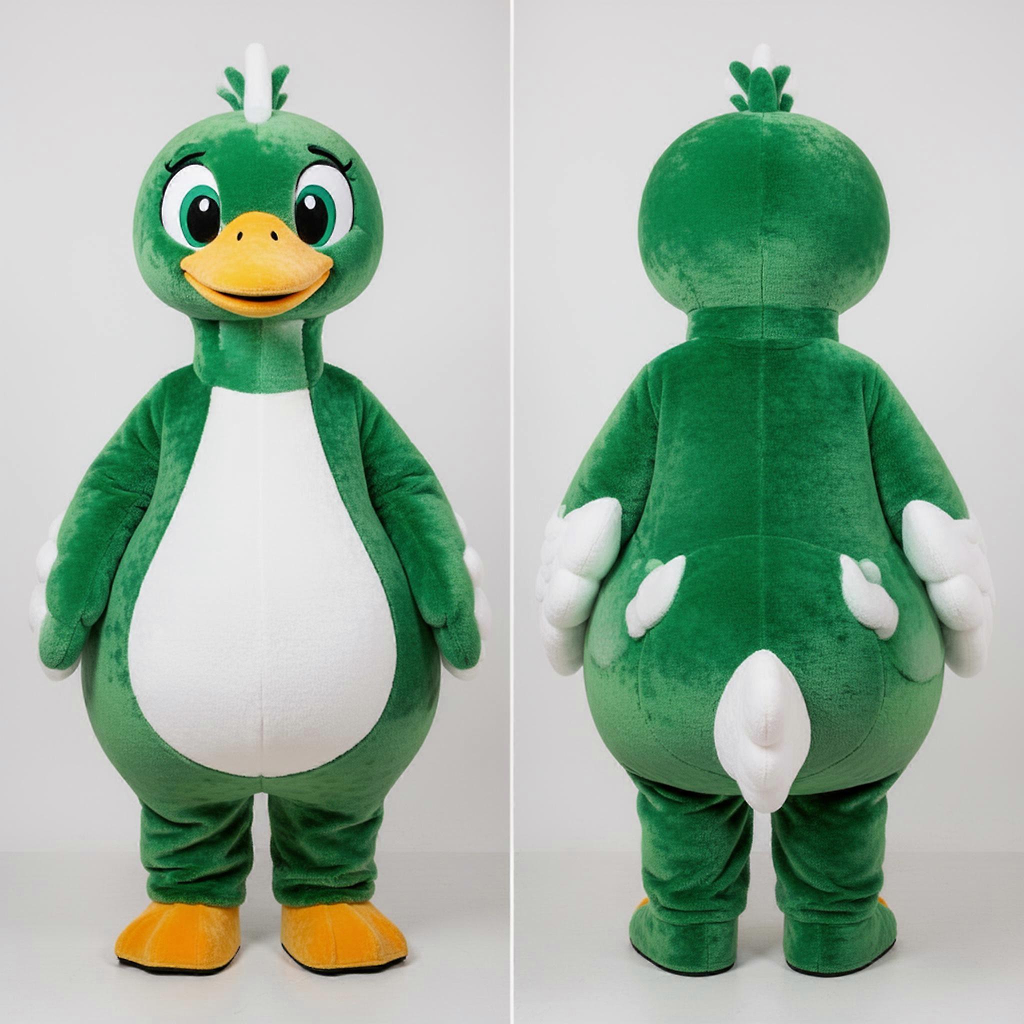 MASTICOT Forest Green Rounded Swans Mascot