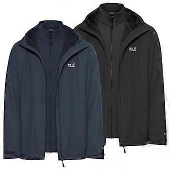 Jack Wolfskin Heren Outrovert 3-in-1 Waterdichte, Ademende en Winddichte Jas