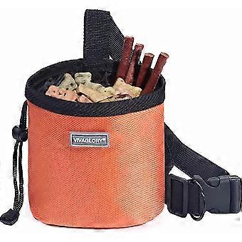 Adjustable Waistband Treat Pouch with Built-in Waste Bag Dispenser for Dog Training, Hands-Free Design