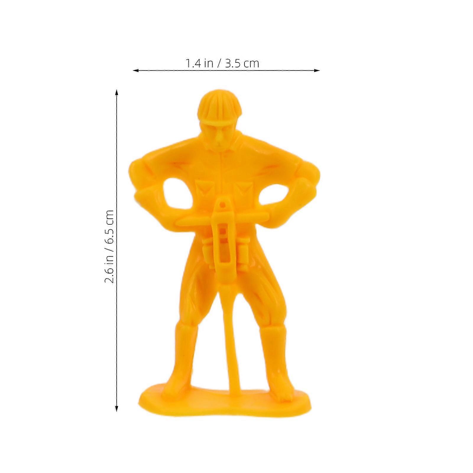 Engineering Cake Decoration Pretend Play Mini Construction Worker Figures for 1Set