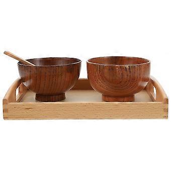 Wooden Bowl and Spoon Toy Set for Preschool Children, Educational Toy for Hand Eye Coordination, Scooping Learning Toy, 1 Set