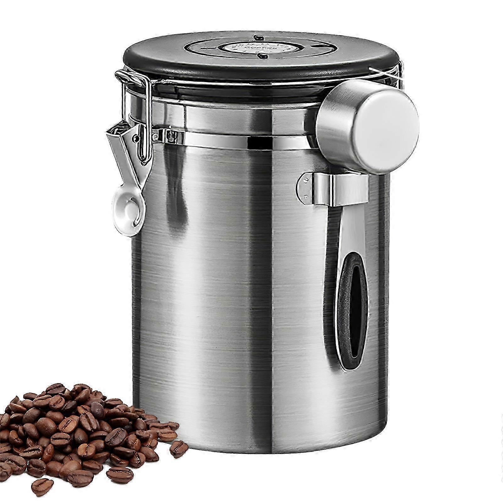 CO2-Vent Stainless Coffee Jar