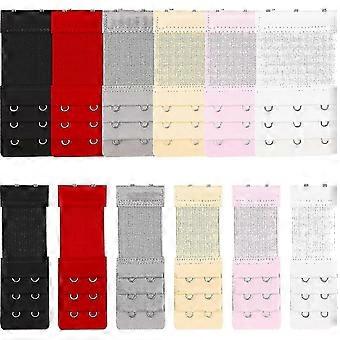 Bra Extender,bra Strap Extensions,women Elastic Extensions Bra Extender 3 Rows X 3 Hooks, 3 Rows X 2 Hooks,6 Color x_DJ