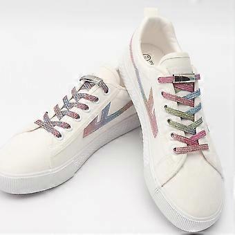 Magnetic Metal No Tie Shoe Lace Locking Quick Elastic Shoelaces Flat Child Adult Unisex Safety Leisure Sneakers Lazy Shoelace
