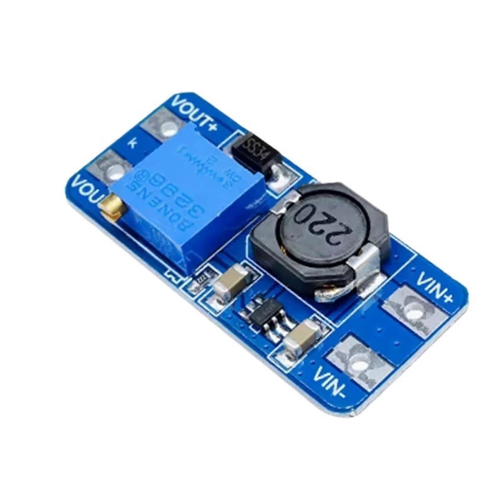 MT3608 DCDC Step Up Converter 2A Adjustable Boost Converter Module 2V24V to 28V  Efficiency (3PCS)
