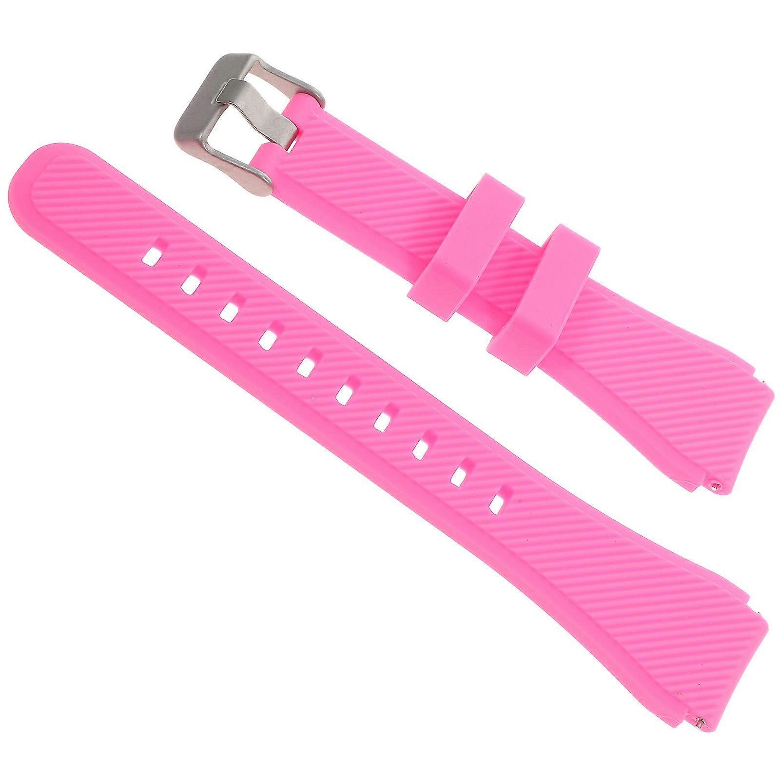 Replaceable Pink Silicone Watchband Adjustable Strap for Watch 5Pcs