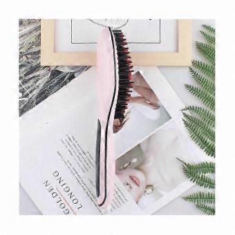 Portable Hair Straightener Brush with Adjustable Temperature up to 230°C for Quick Styling and Effortless Straightening