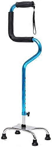 Walking Cane with LED Light, FourFoot Stable Base Adjustable Walking Stick for Elderly