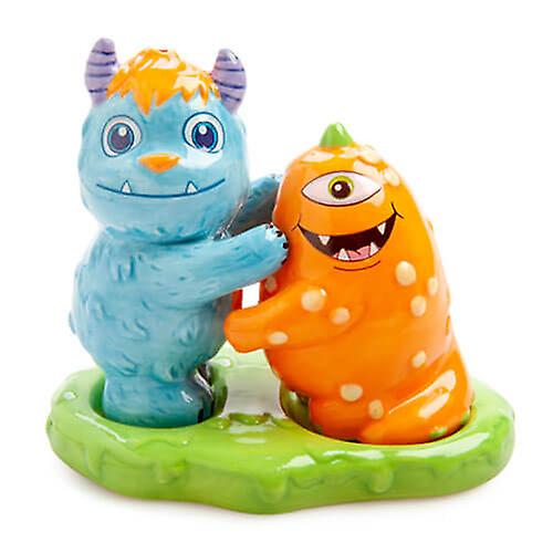 MONSTERLINGS Flavour Mates Novelty Ceramic Salt and Pepper Cute Shakers Set
