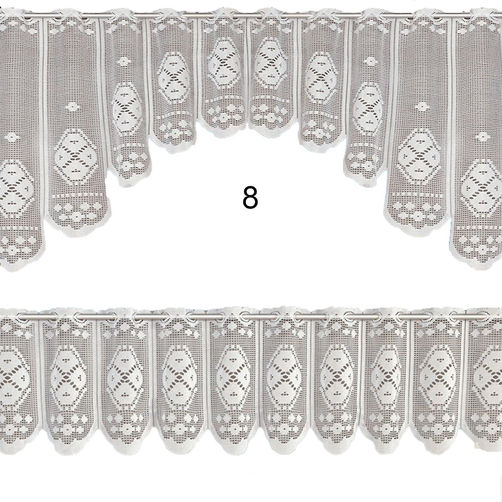 2pcs/set Vintage Style Lace Curtain Set For Home With Translucent Lace Design