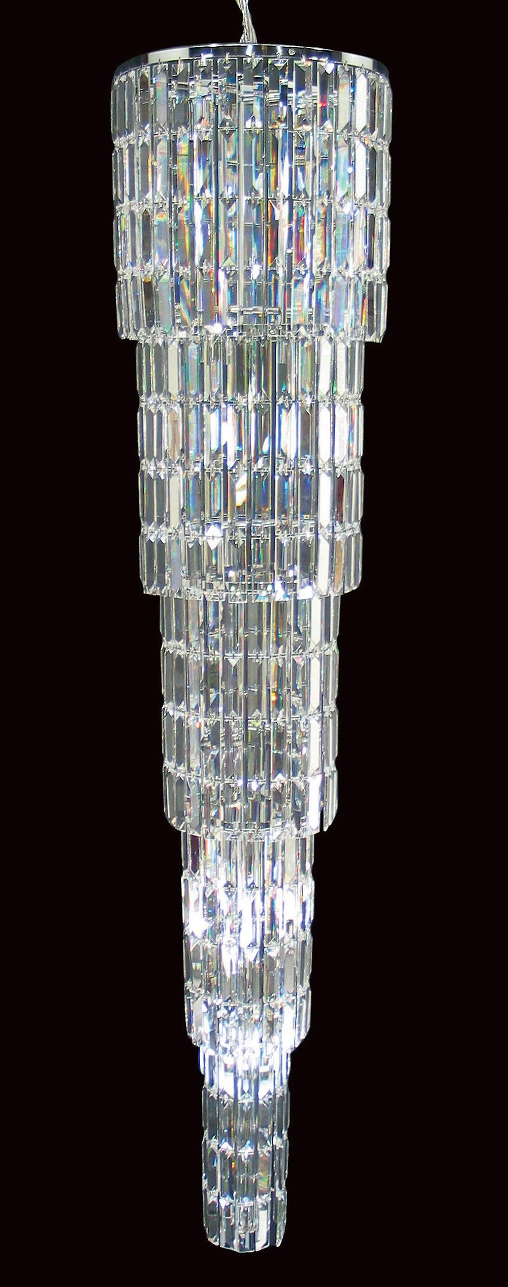 Padua 15 Light Tiered Stairwell Ceiling Chrome