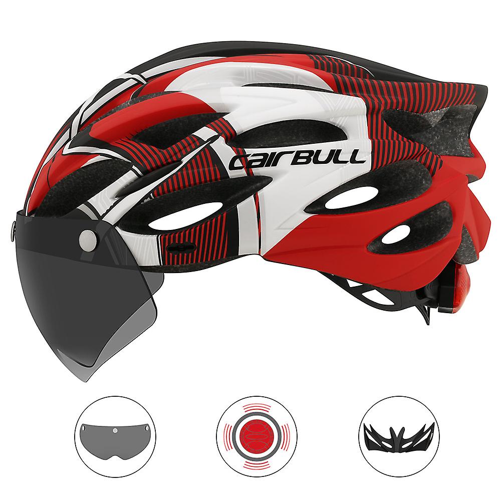 Bike Riding Helmet Helmet With Lens And Brim Taillight Riding Helmet