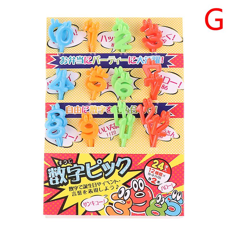 8/10/24pcs子供用ミニフルーツフォークつまようじランチパーティーピックデザートフォーク