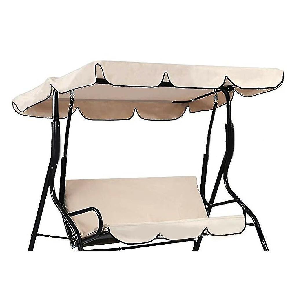 Housse De Remplacement Balançoire Jardin – Toit + Siège Imperméable Anti-UV Gris, 164 X 114 X 15 Cm, Protection Totale Extérieure