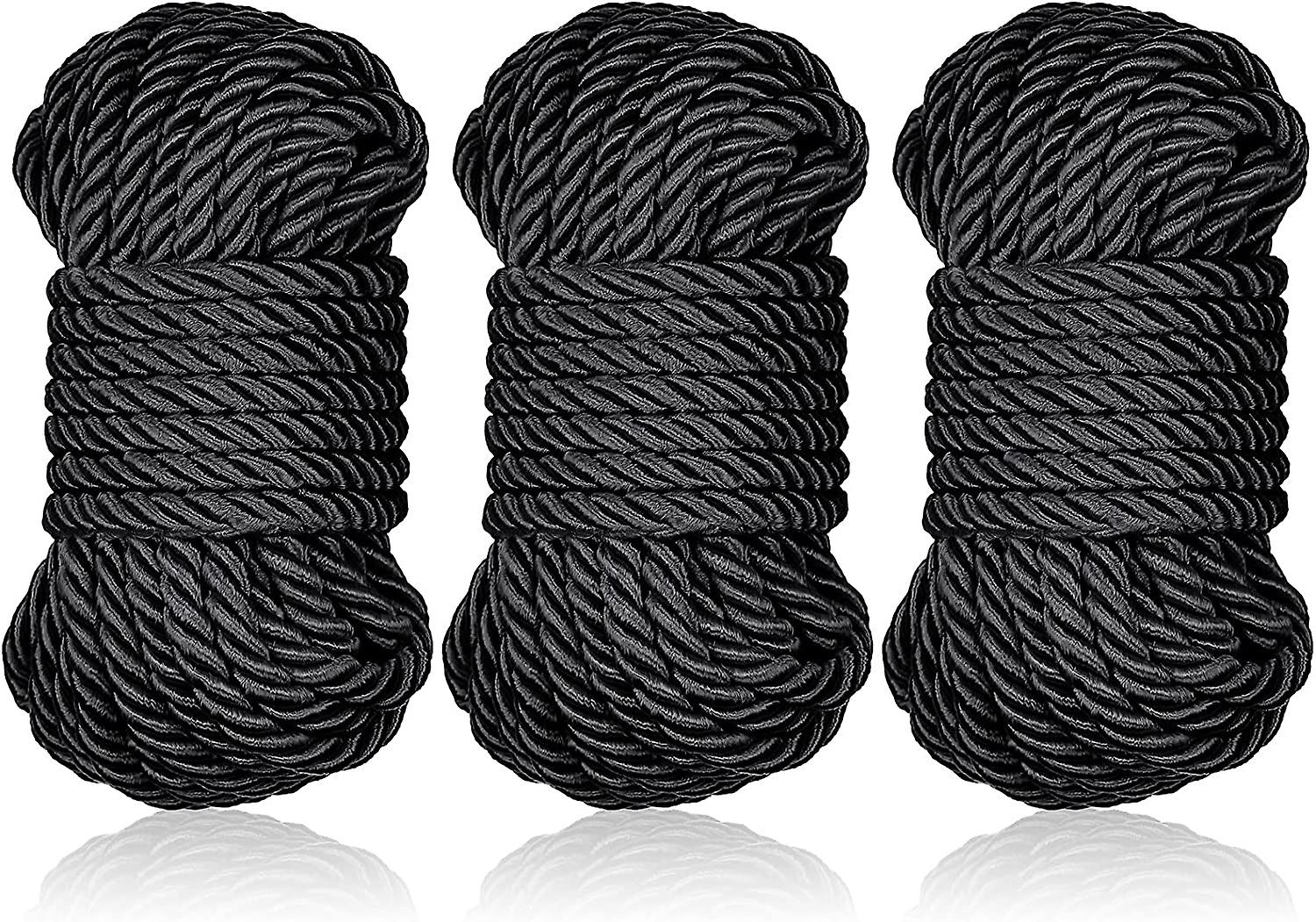 Braided Twisted Silk Ropes 8mm Diameter Soft Solid Braided Twisted