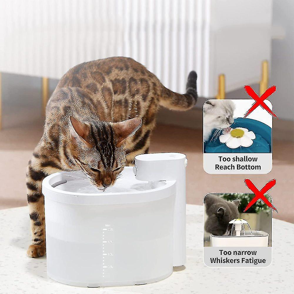 Fuente Inalámbrica Para Gatos De Acero Inoxidable: Fuente De Agua Alimentada Por Batería Para Interiores, Dispensador Automático De Agua Con Sensor De Movimiento, Bomba Ultra Silenciosa, Filtración