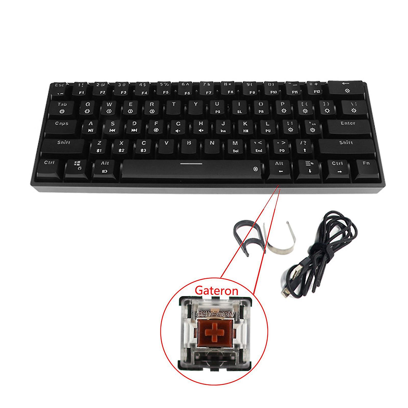 Gaming Mechanical Keypad Rgb Backlit Bluetooth-compatible 5.0 Dual Mode