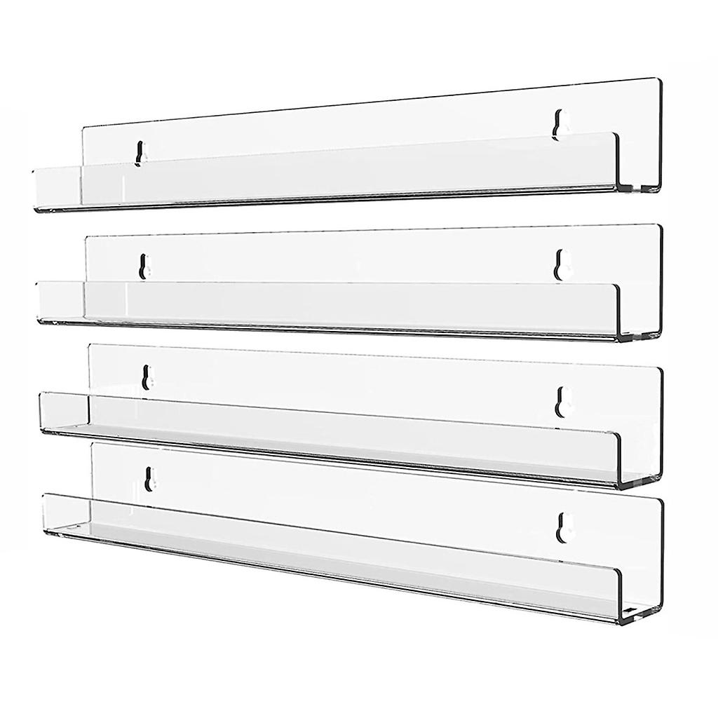 Klar akrylförvaringshylla flytande displaystativ sovrum sovsal bok