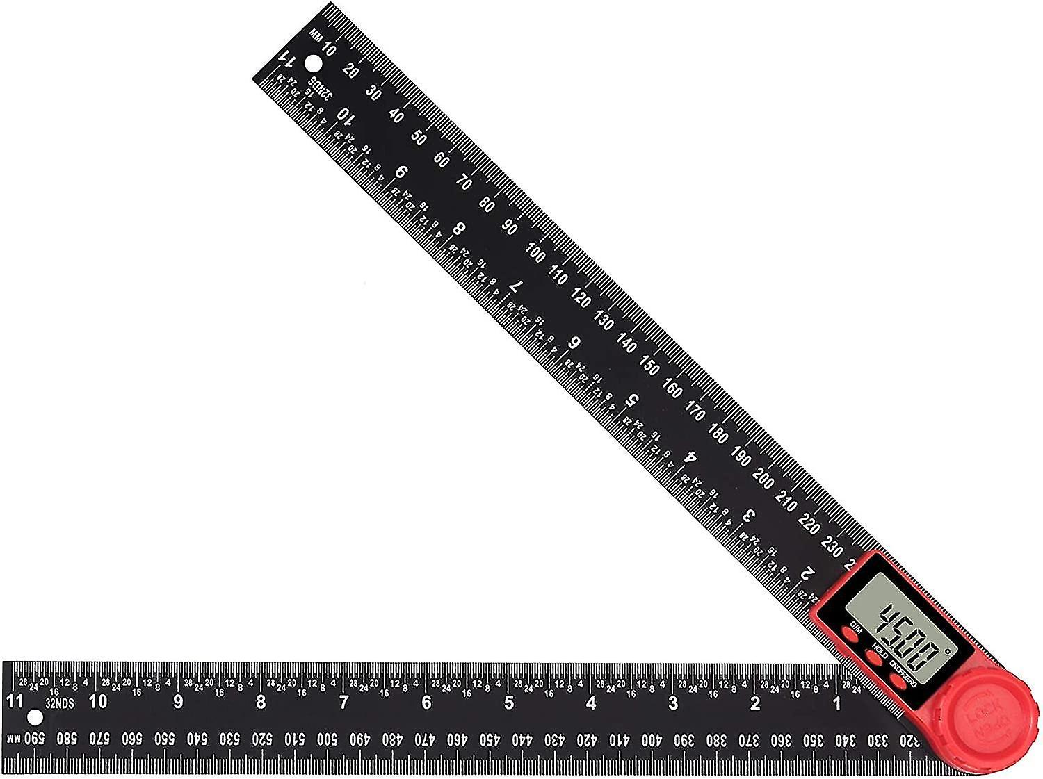 12 Inch Lcd Digital Angle Finder Ruler 360 Protractor Measuring Tools 300mm Nylon Multifunctional Ru