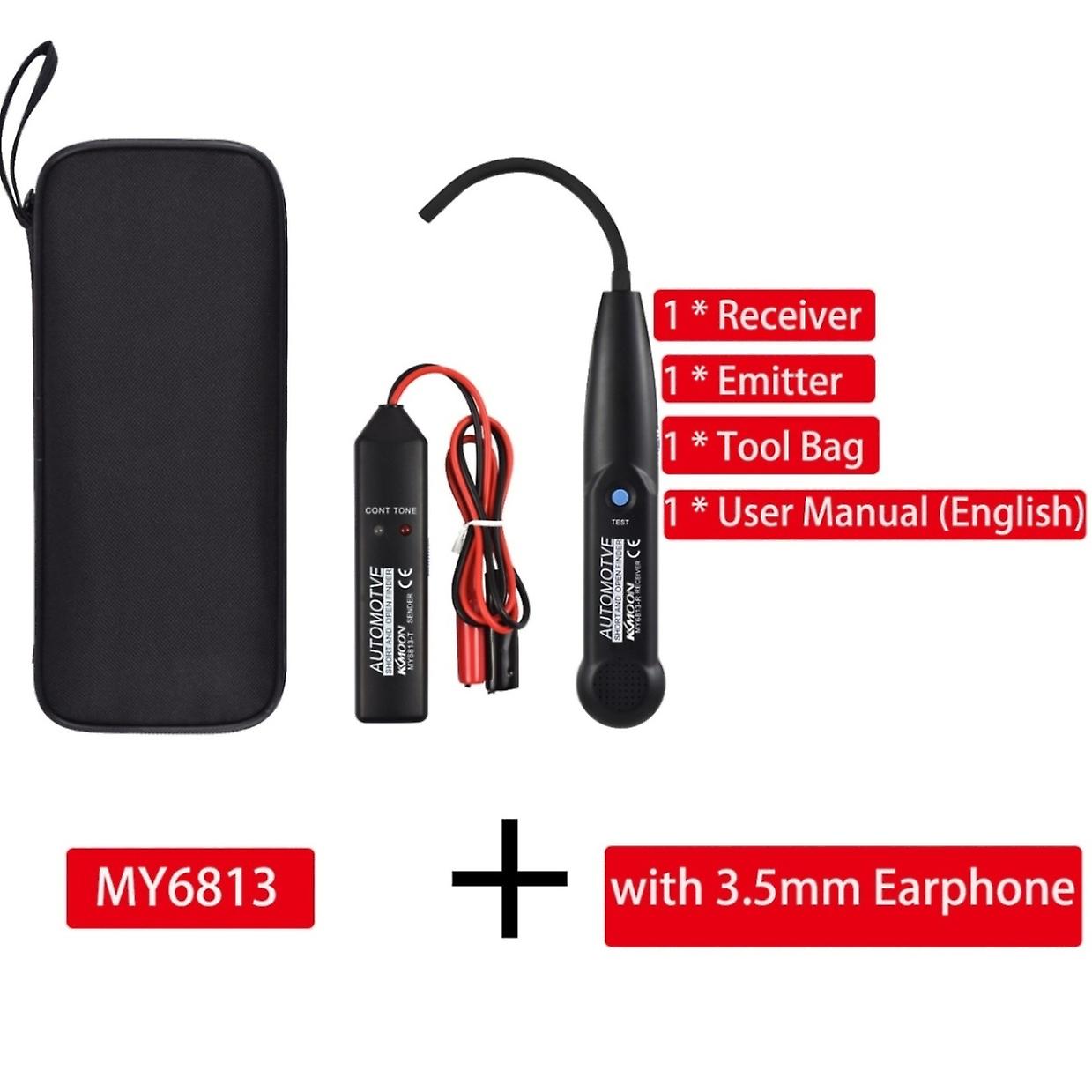 My6813 Cable Tracker Tester Tone Professional Line Multifunction Wire Break Point Short Circuit Tracker Cable Tester