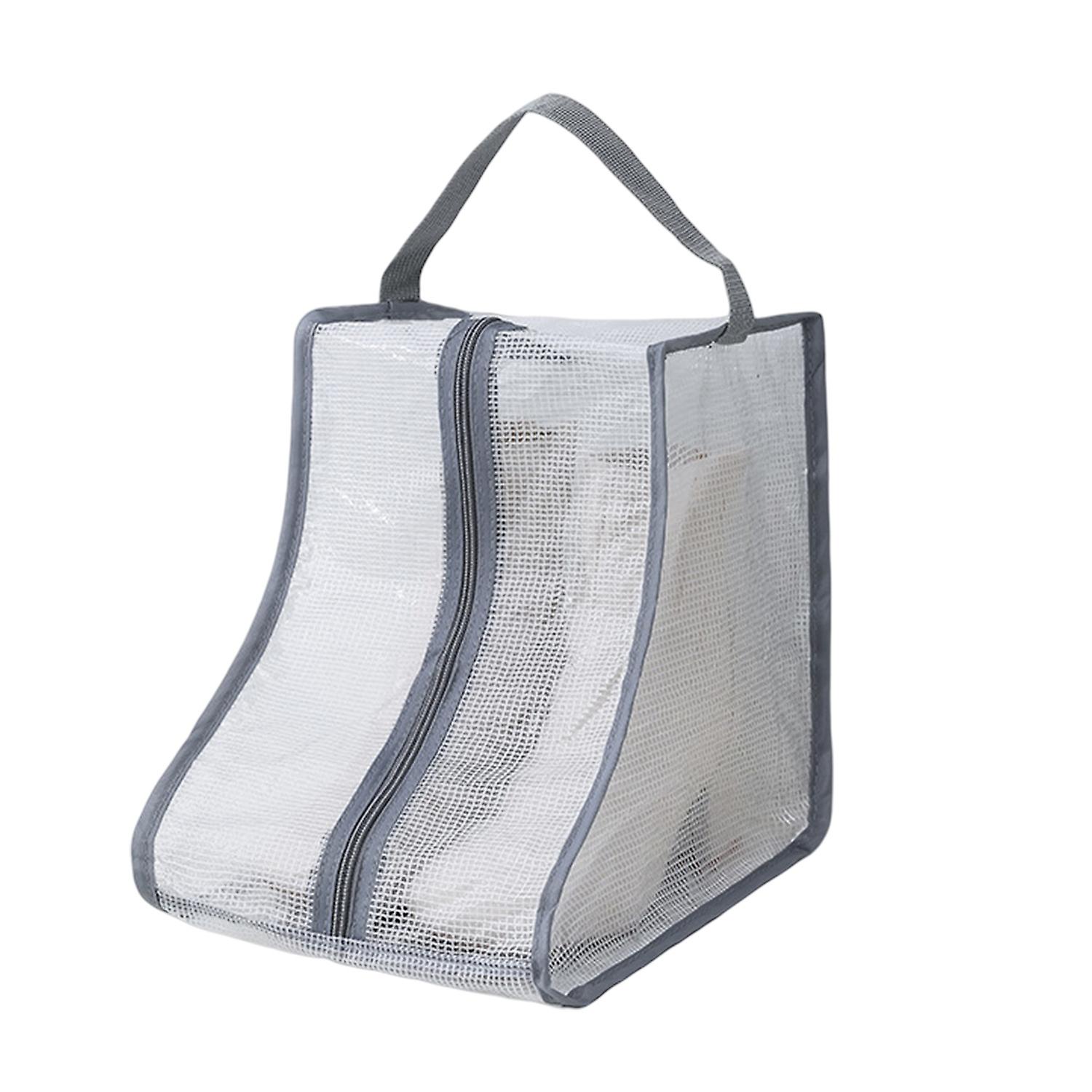1Pc Boot Organizer Dust-proof Space-saving Visible Handle Design Shoe Storage Pouch Household Supply
