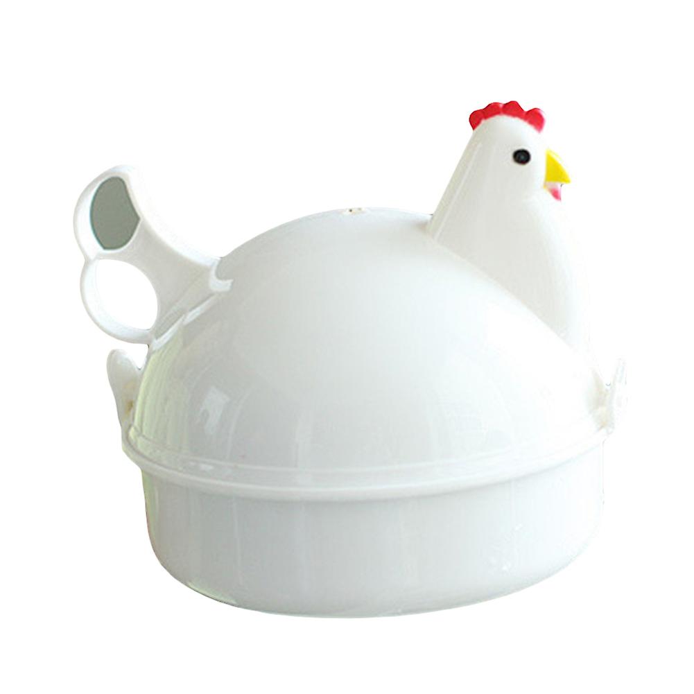 ZHOUBA Chicken Shape 4 Eggs Steamer Boiler Kitchen Microwave Oven Supplies Cooker Tool