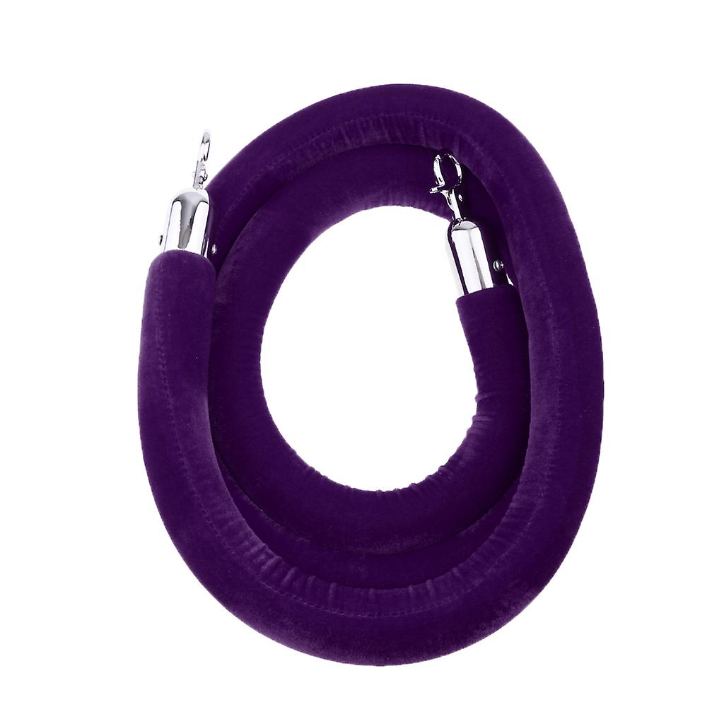 Barrier Rope Crowd Control Stanchion Queue Velvet Rope with Hooks 2M Red