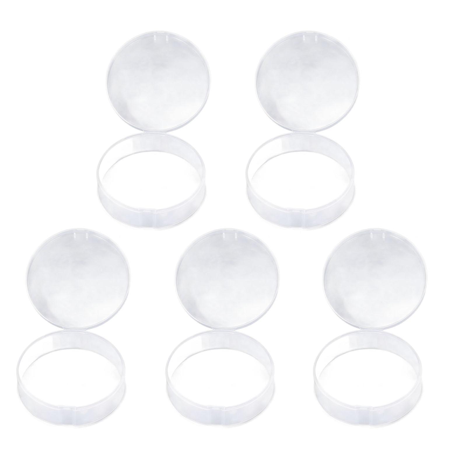 5 قطع صندوق تخزين إسفنجي شفاف سعة كبيرة محمولة شفافة مستحضرات التجميل مربع الإسفنج 3.5 × 1.2 بوصة