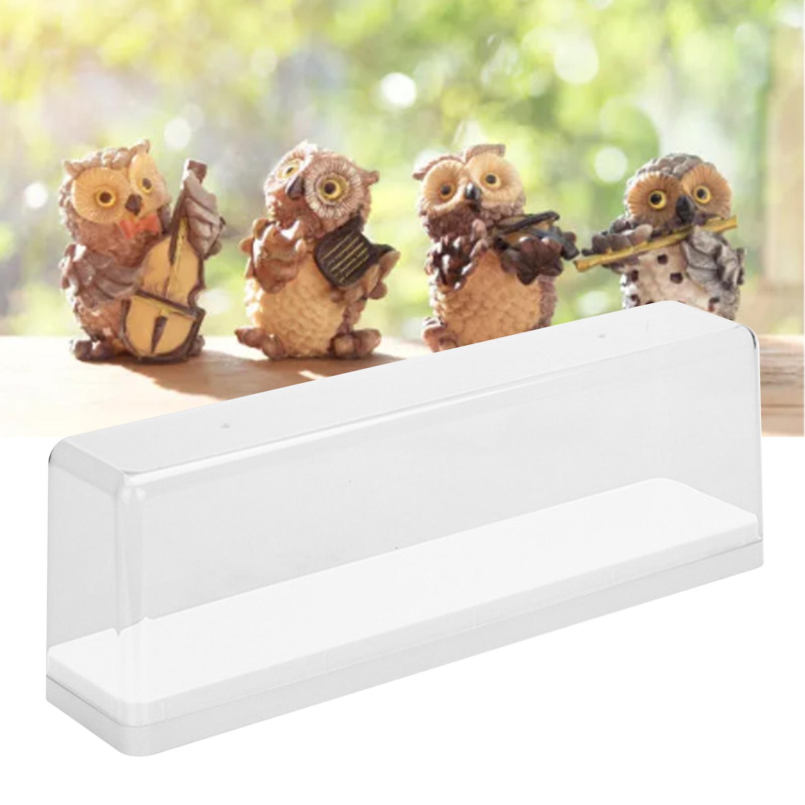 Action Figure Storage Box Dustproof Stackable Transparent Cartoon Figure Doll Display Case White 