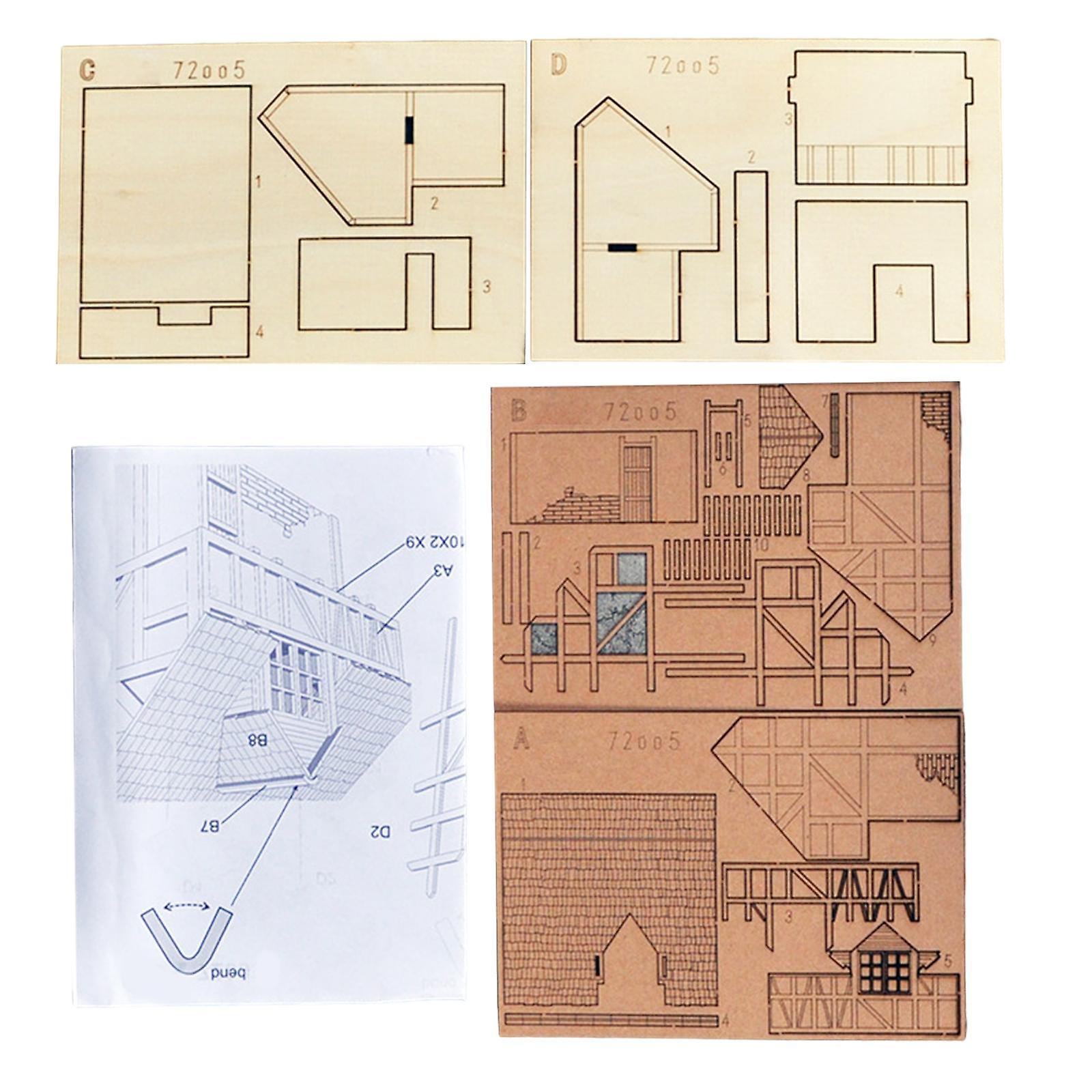 1:72 Scale Building Model Kits Unassembly for Sand Table Accessory War Scene