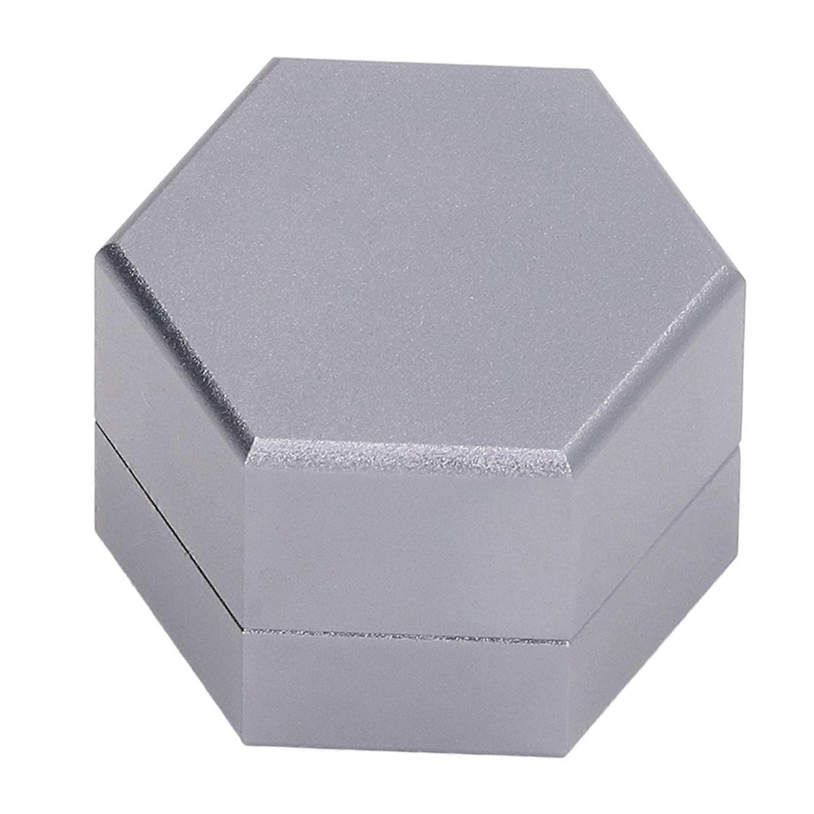 Mini Portable Billiard Chalk Case Hexagonal Pool Cue Chalk Box Holder Billiard Accessories Grey 