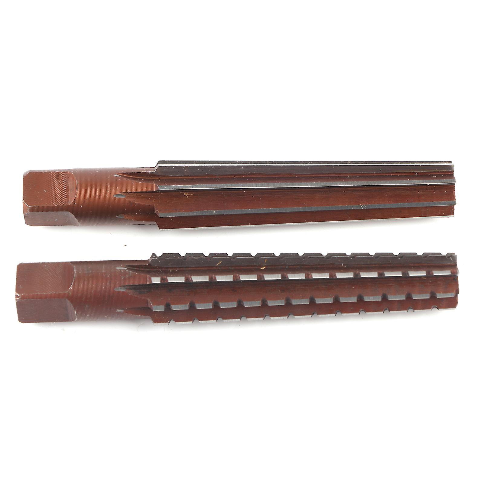 2pcs HSS MT3 Taper Fine & Rough Reamer Set, 6.0"/5.8" Length