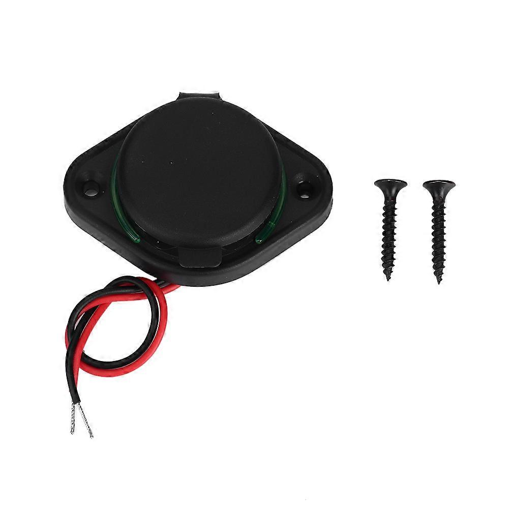 3.1A Dual USB Charger Power Socket Adapter Charging Holder for Car ATV UTV RV Camper Caravan Black Shell Oval Green