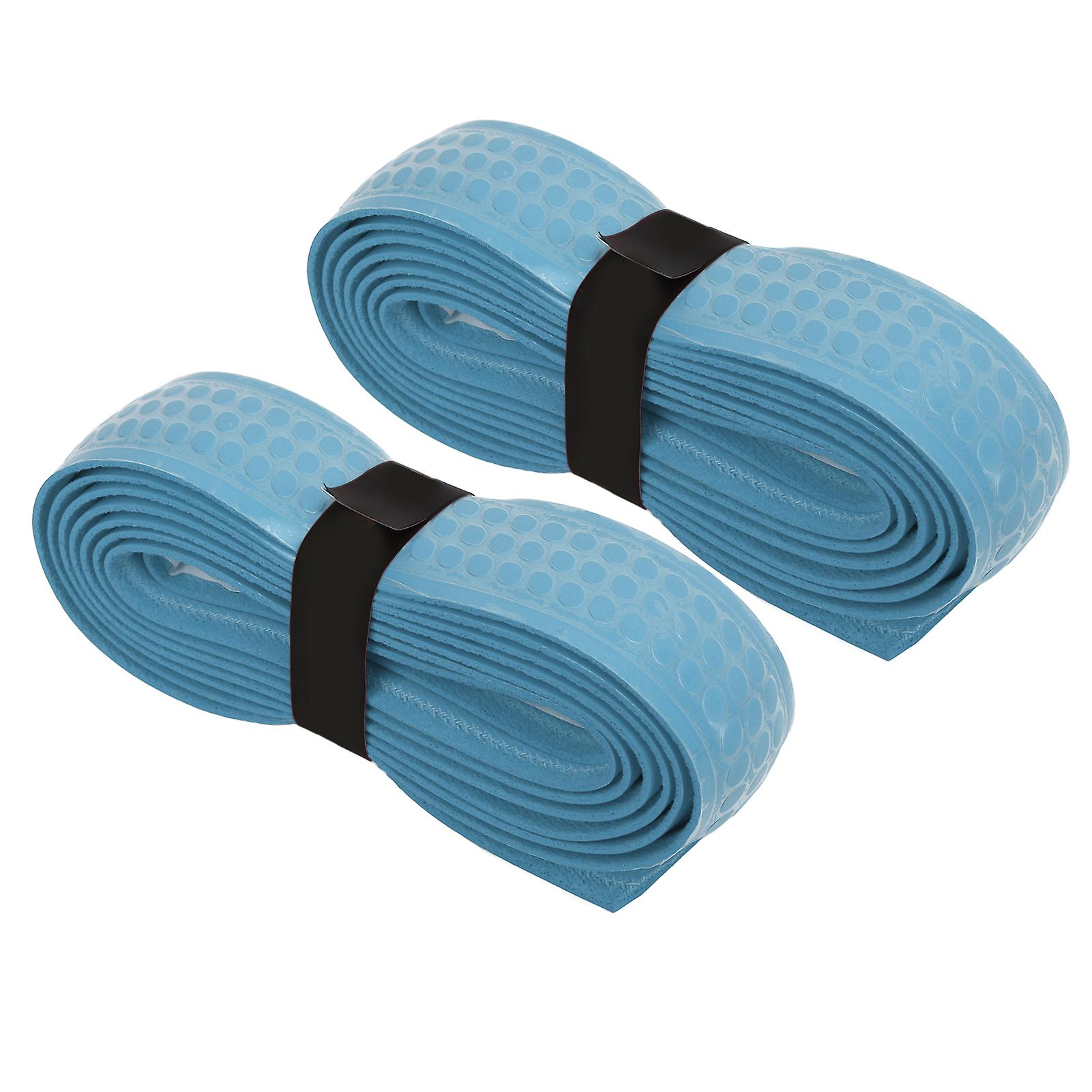 2 PCS Tennis Racket Overgrips Badminton Racquet Thick Overgrips Sweat Absorbing Handle Grip Band Blue