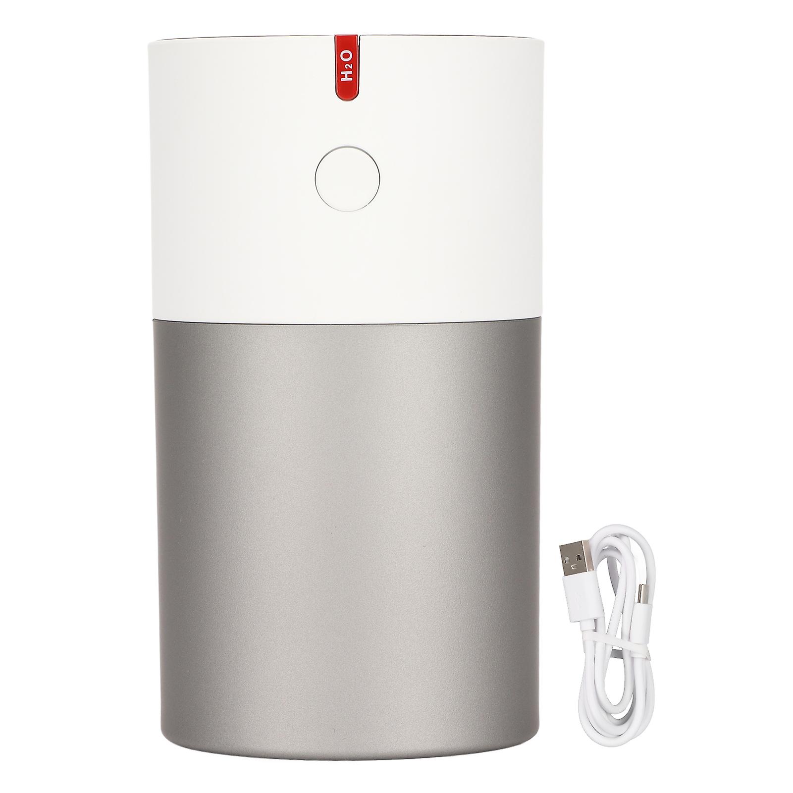 Mini USB Humidifier with Two Modes, Ultra Silent, Night Light, One Button Control, Silver