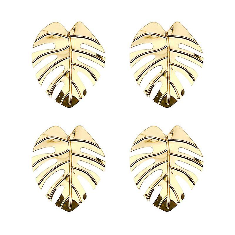 4pcs Leaves Shaped Napkin Ring