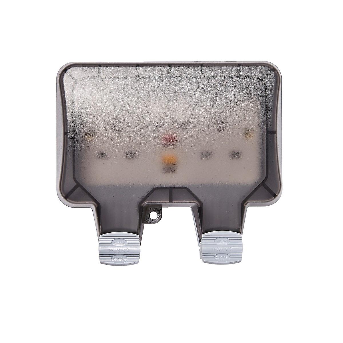 IP66 Switch Socket Sox RCD -13A Twin Grey