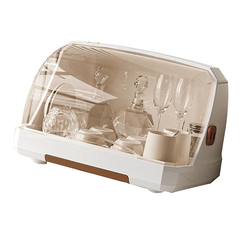 Multi-Functional Desktop Cup Organizer 37x26x23cm Brown with Lid