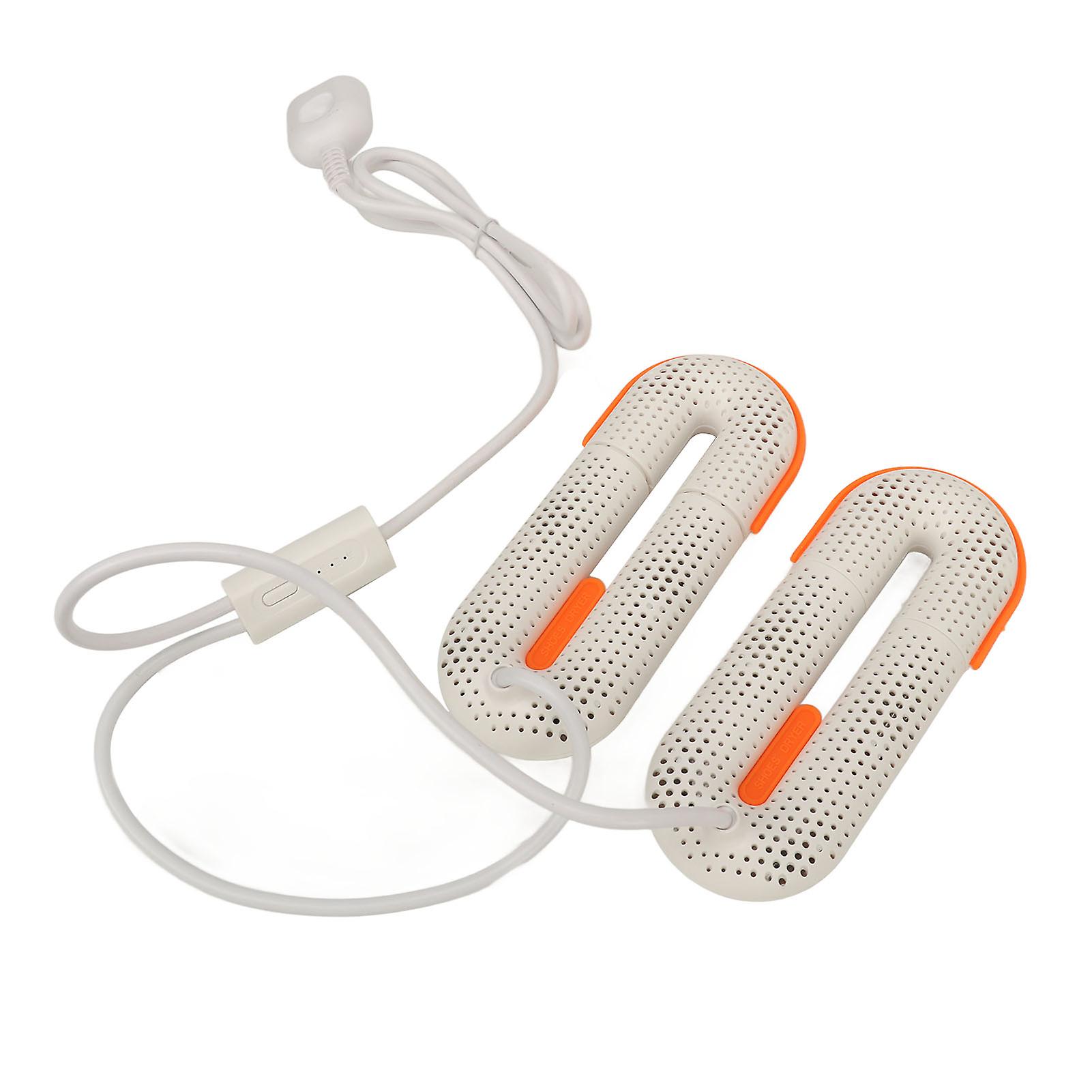 Compact White Shoe Dryer with Odor Control, Timer, and Safety Features for Home & Travel (CN Plug 220V)