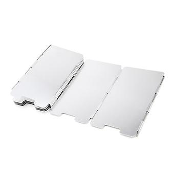 thumbnail image 2 of Foldable Aluminum Wind Screen For Camping Stove – 9 Plates, Silver, Outdoor Cooking 2 of 4