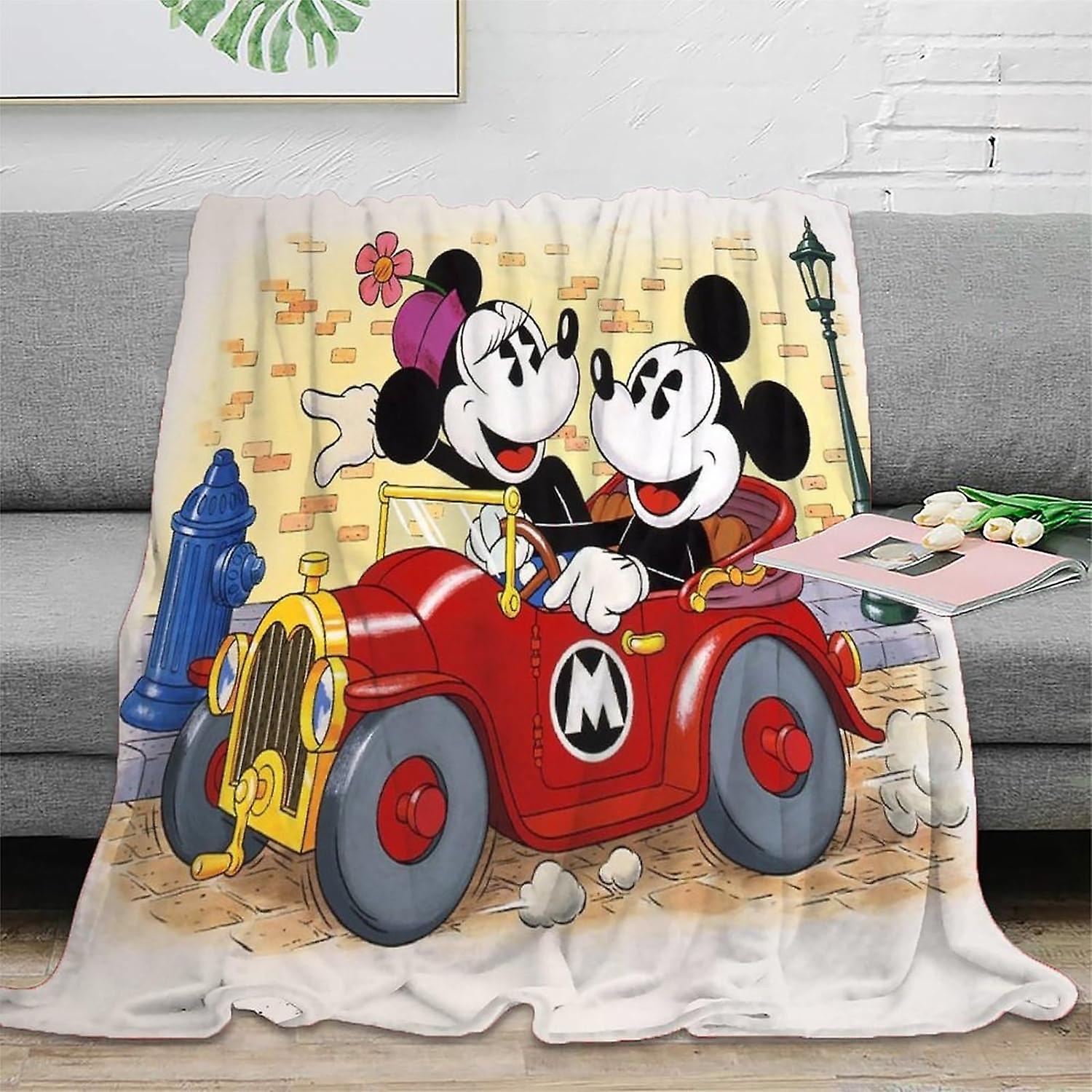SHAARI Flannel Fleece Bed Blankets,Soft Warm Microfiber Blanket,3D Mickey Mouse Fuzzy Plush Blanket Autumn & Winter Warm Plush Blankets for Bed