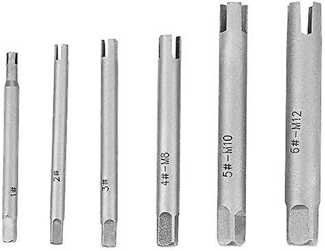 4 Flute Tap Extractor, Tapping Extractor Screw Extractor Steel Broken Head Taps Remover Stripped Screw Tap Extractor Set(6-piece set)