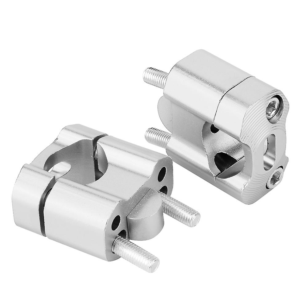 Pair 22mm/28mm 1/8in 7/8in Motorcycle Handlebar Mount Clamps Riser Adapter CNC Aluminum AlloyBlue