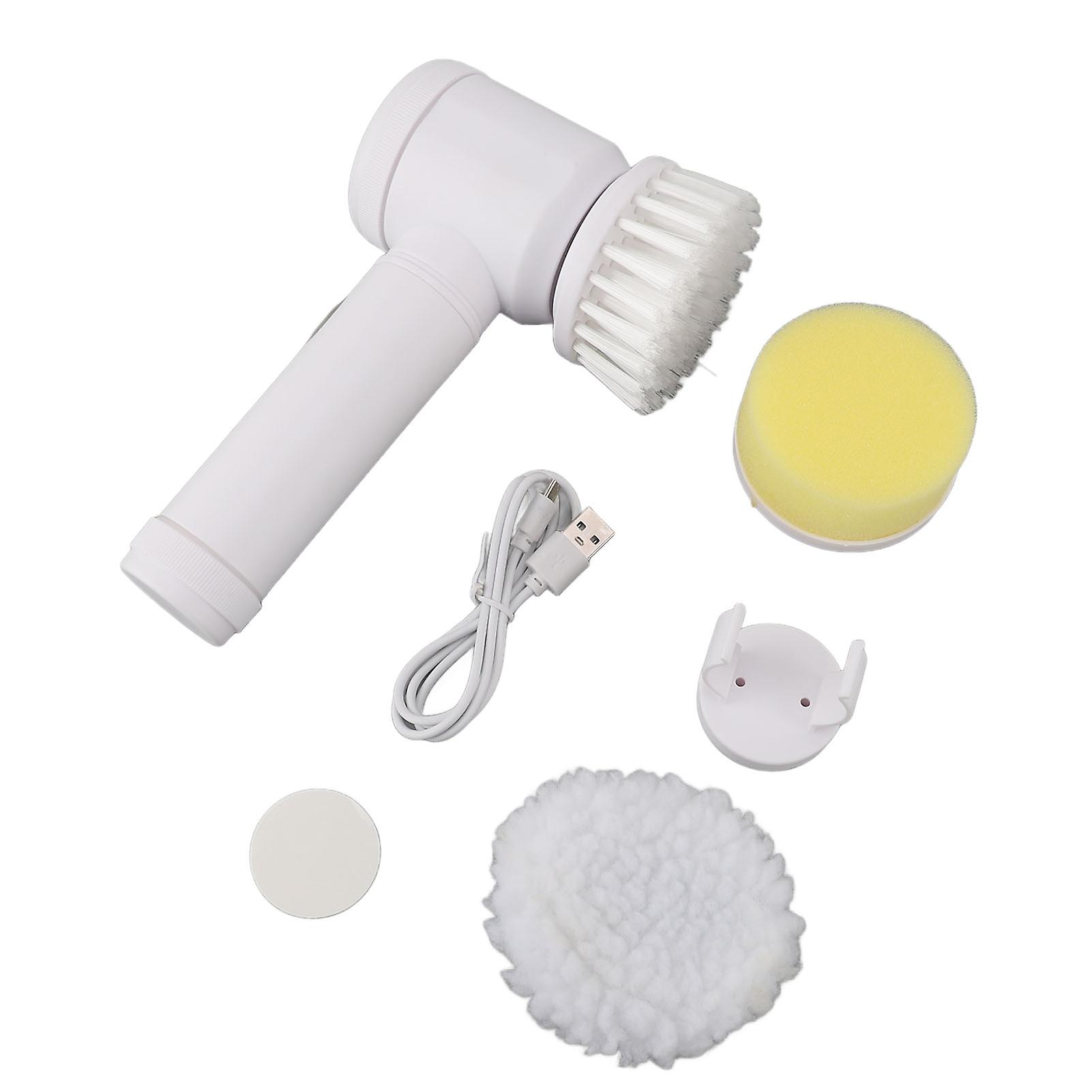 Electric Spin Scrubber Round Head Automatic Multifunctional Handheld Rechargeable Scrub Brush for Kitchen Bathroom