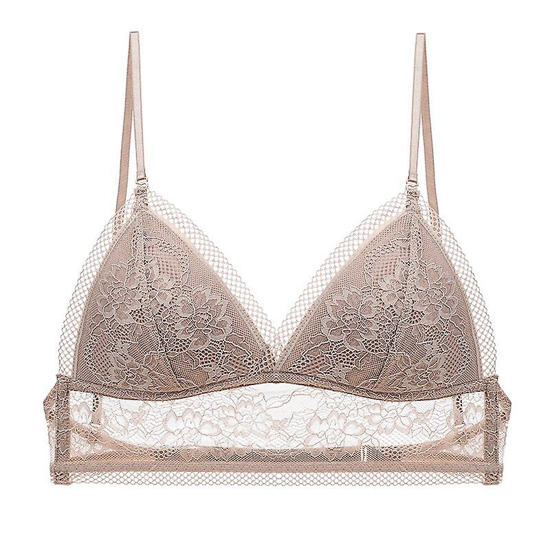 Women's Lace Bra Wireless Padded Triangle Bralettes